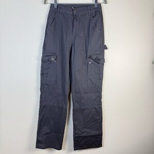 NVFelix Women Cargo Grey Pants Small 6 Pocket Casual Streetwear Trendy Y2K NEW